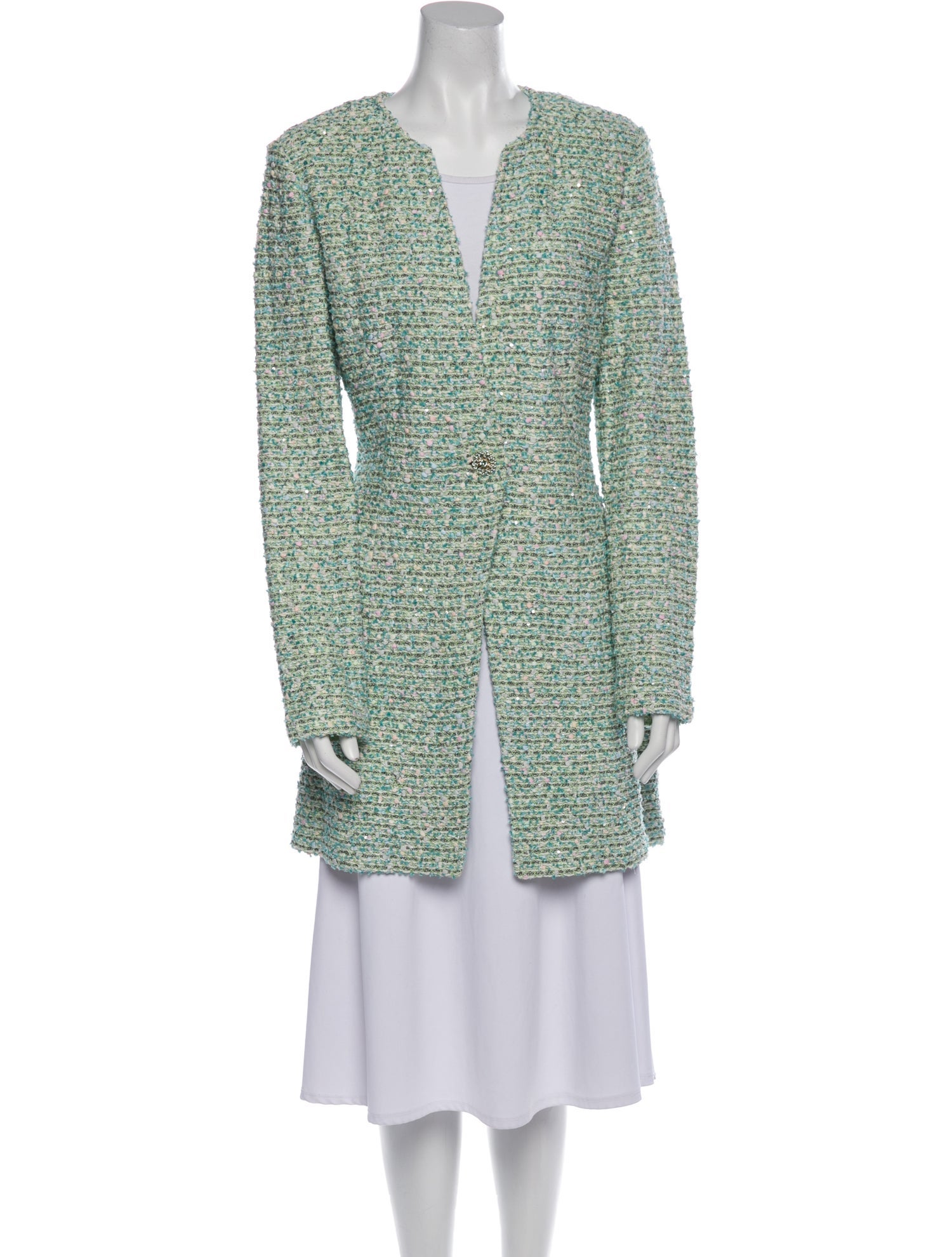 St. John Tweed Pattern Coat w/ Tags