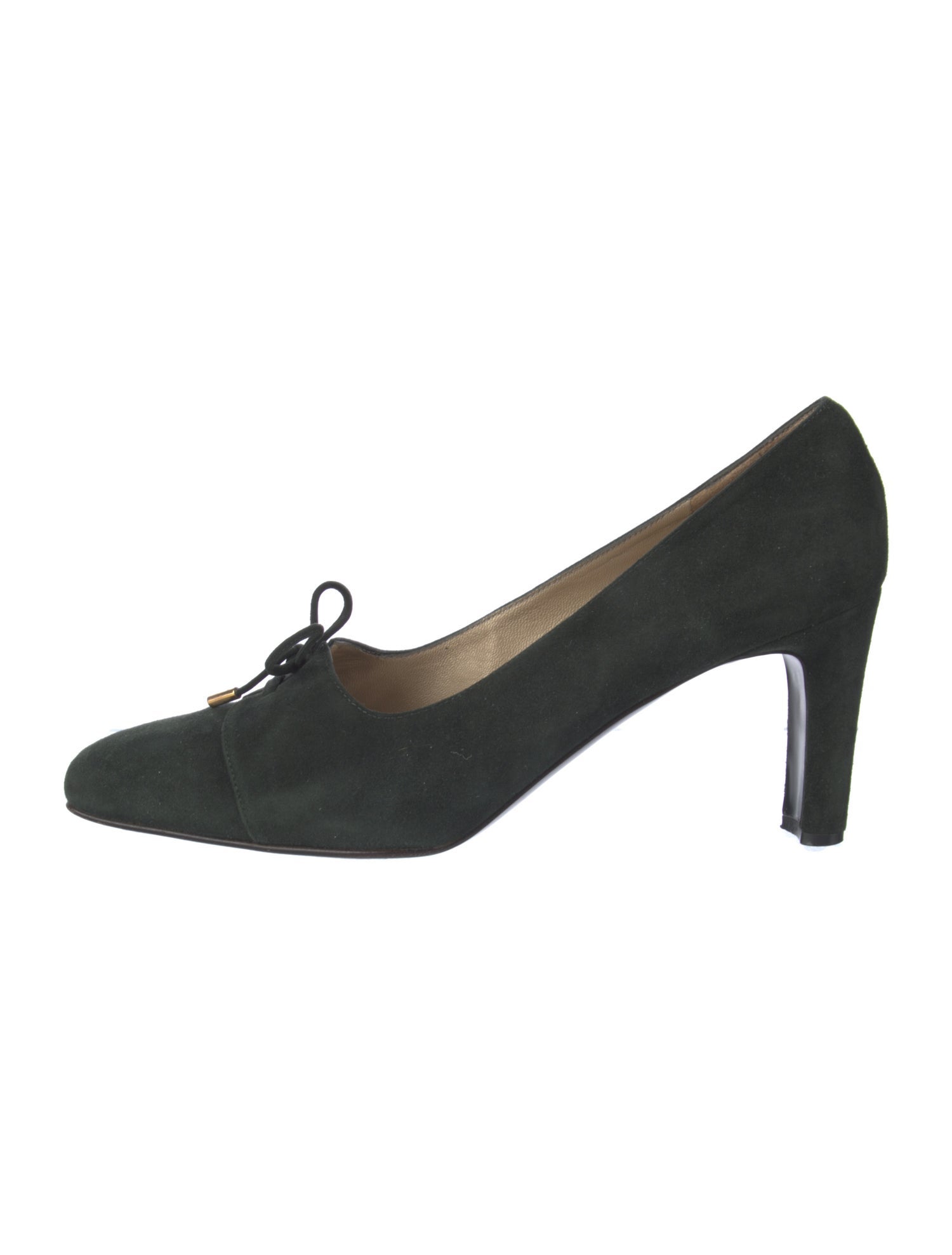 St. John Suede Bow Accents Pumps