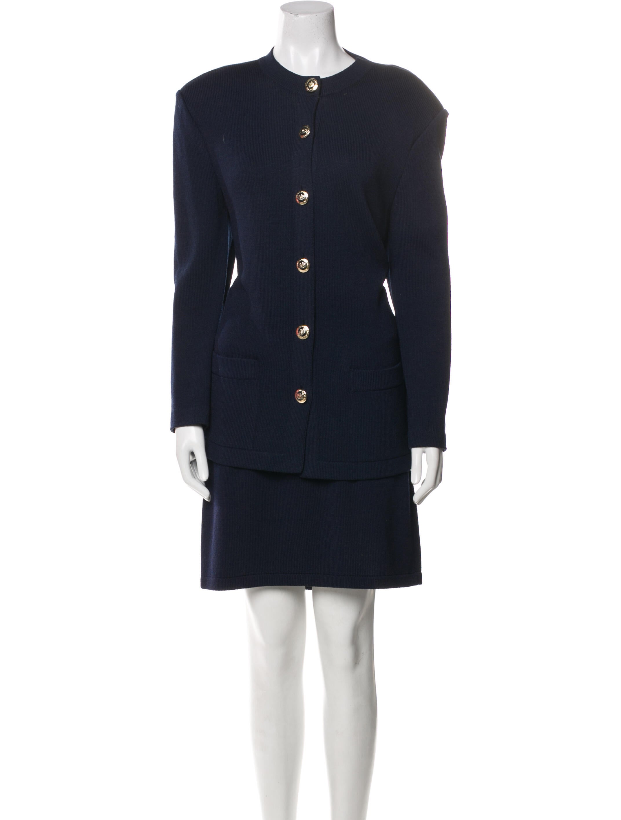 St. John Basics Crystal Embellishments Skirt Set