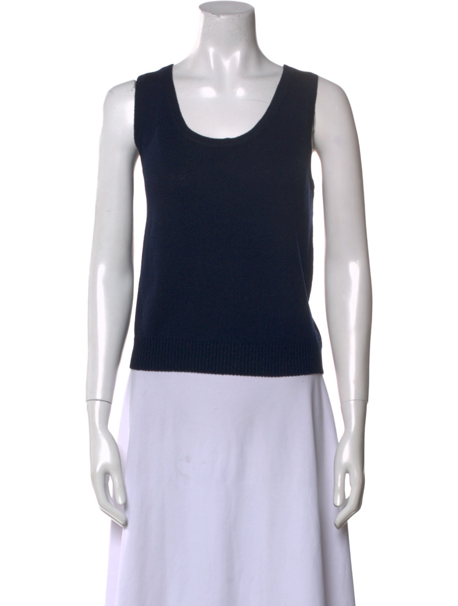 St. John Wool Scoop Neck Top