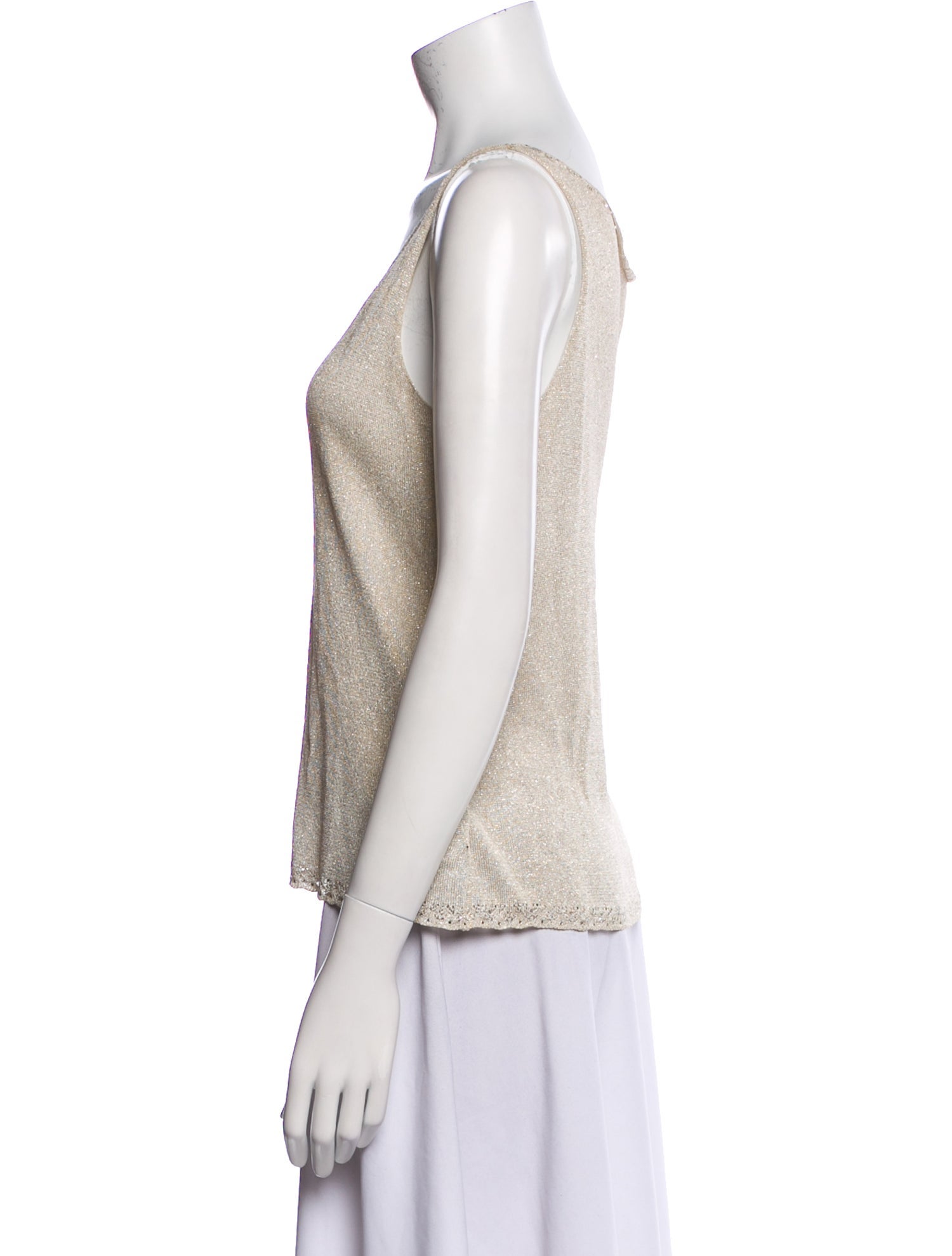 St. John V-Neck Sleeveless Top