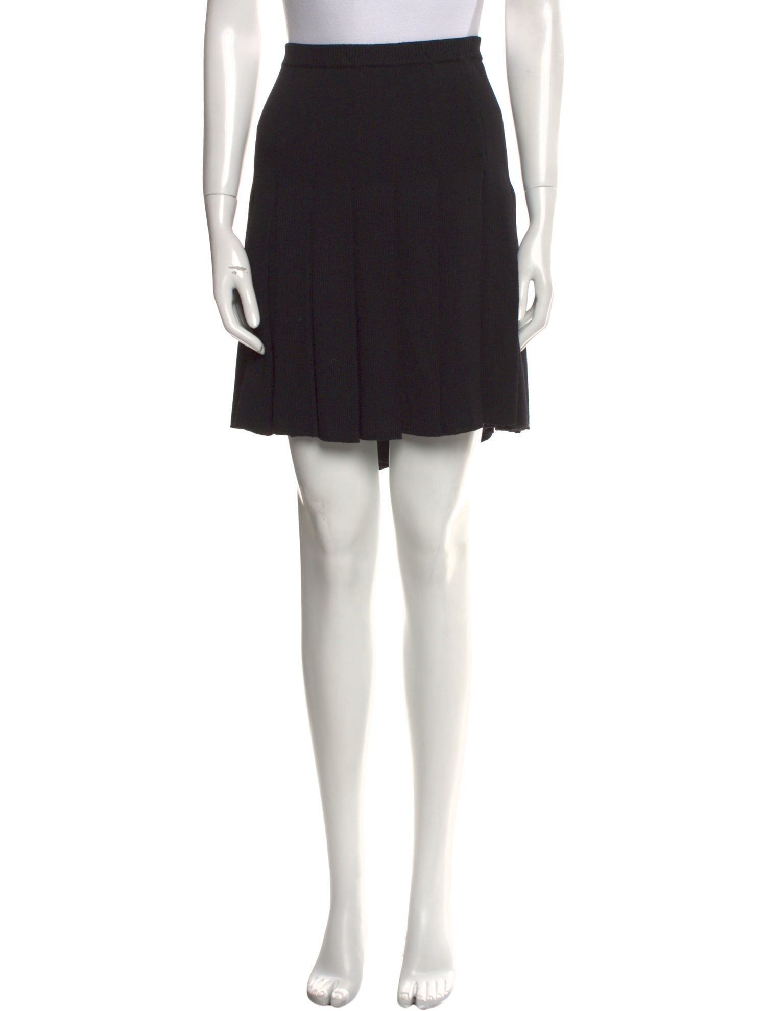 St. John Pleated Accents Mini Skirt