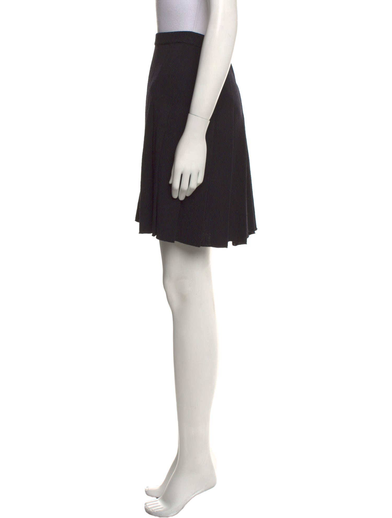 St. John Pleated Accents Mini Skirt