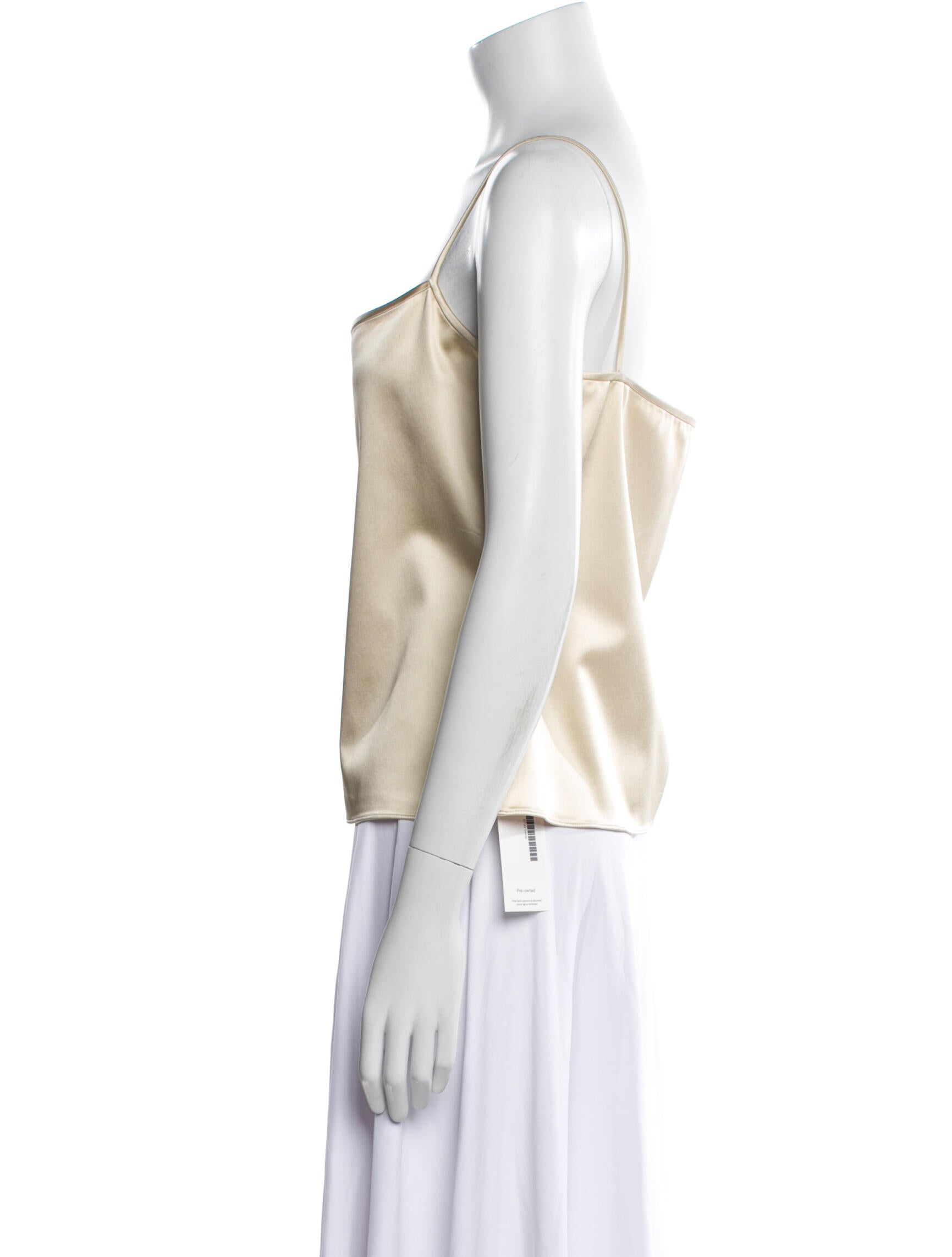 St. John Square Neckline Sleeveless Top