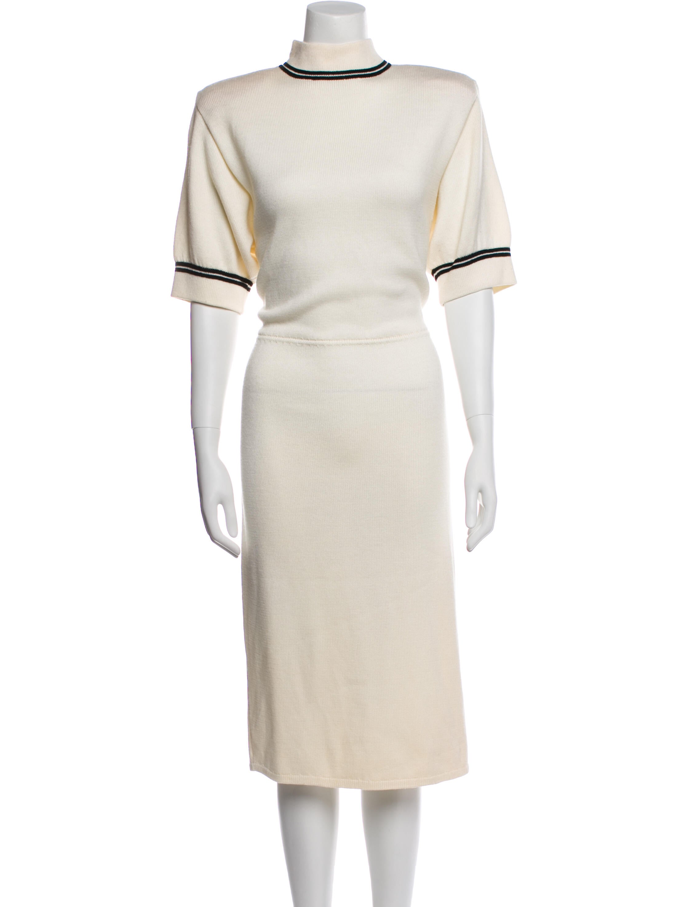 St. John Wool Midi Length Dress
