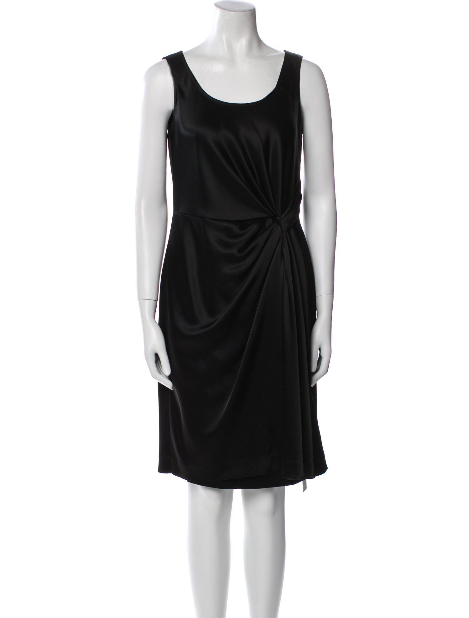 St. John Scoop Neck Knee-Length Dress