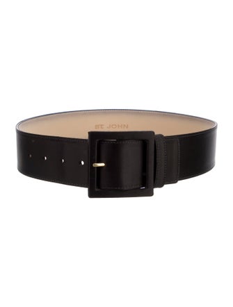 St. John Wide Satin Waist Belt