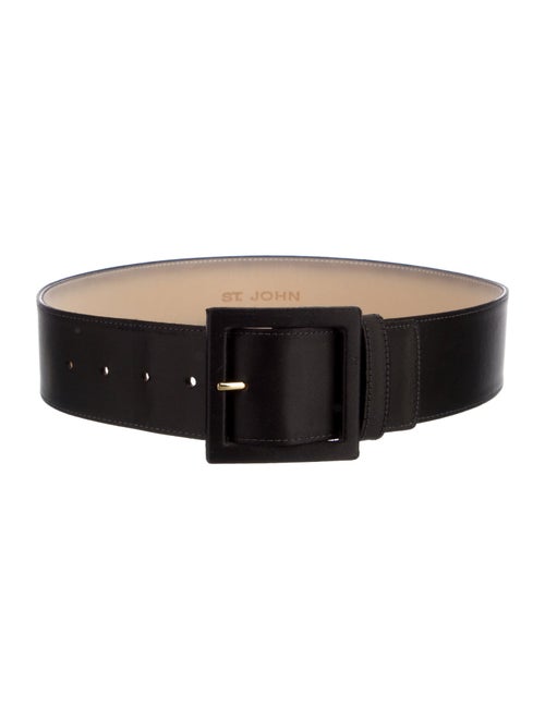 St. John Wide Satin Waist Belt