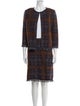 St. John Wool Tweed Pattern Skirt Set