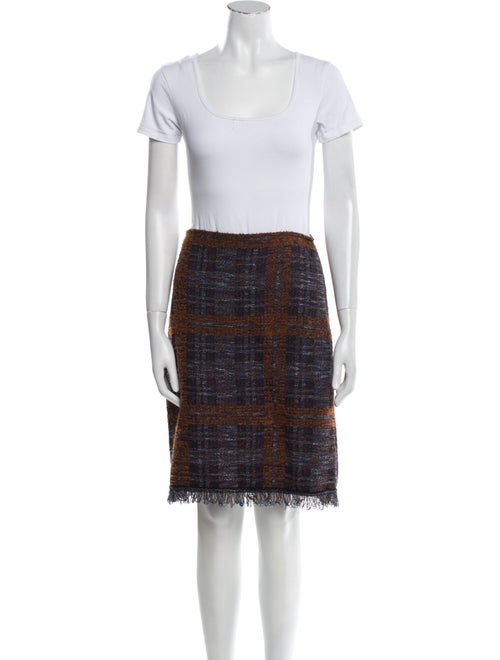 St. John Wool Tweed Pattern Skirt Set