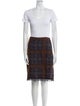 St. John Wool Tweed Pattern Skirt Set