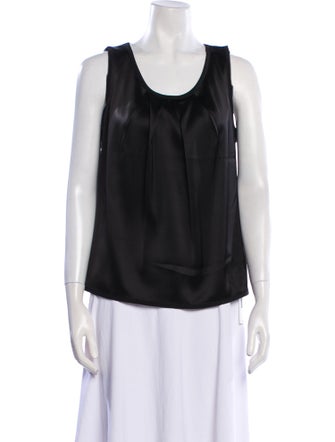 St. John Silk Scoop Neck Top