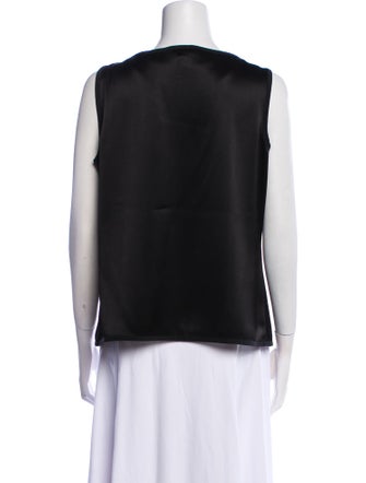 St. John Silk Scoop Neck Top