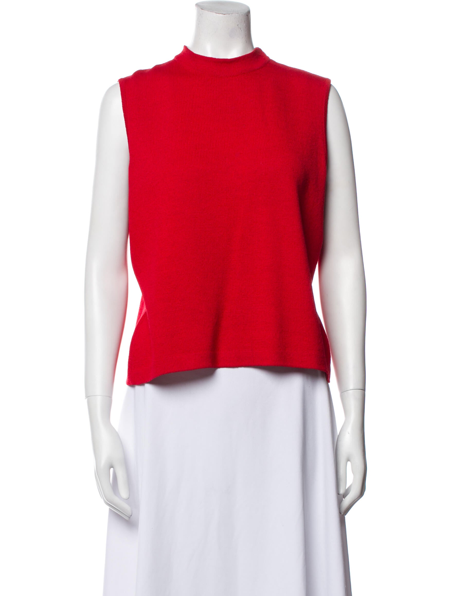 St. John Wool Crew Neck Crop Top