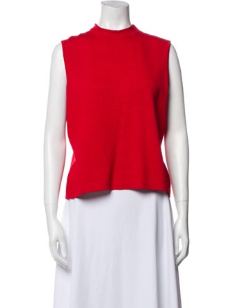 St. John Wool Crew Neck Crop Top