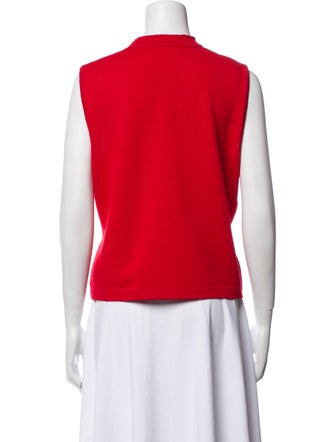 St. John Wool Crew Neck Crop Top