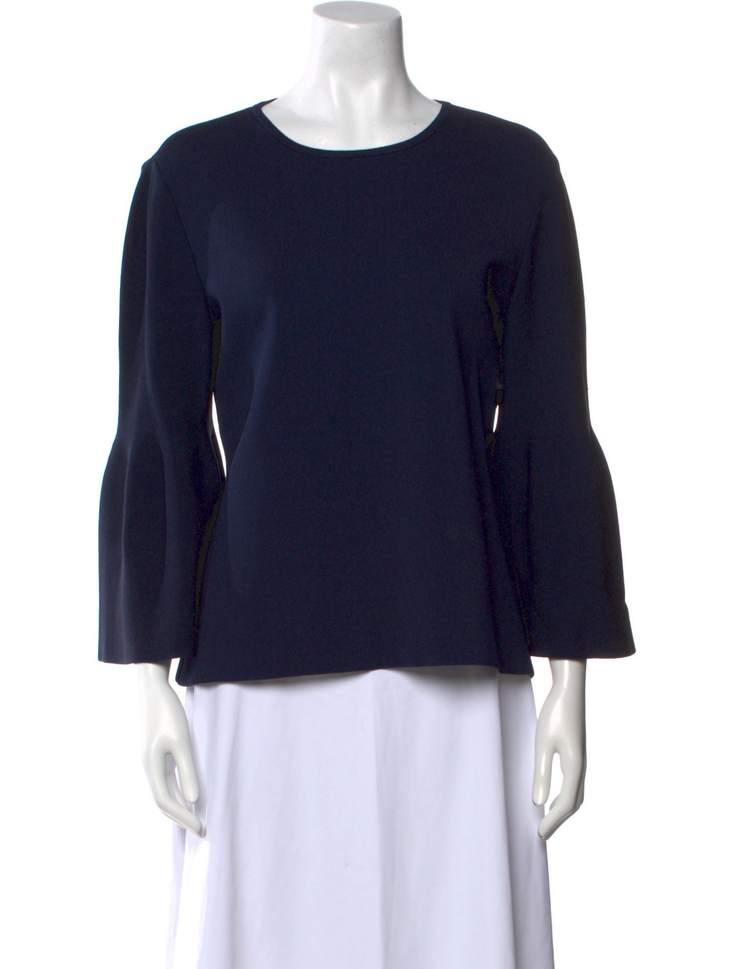 St. John Scoop Neck Three-Quarter Sleeve Top