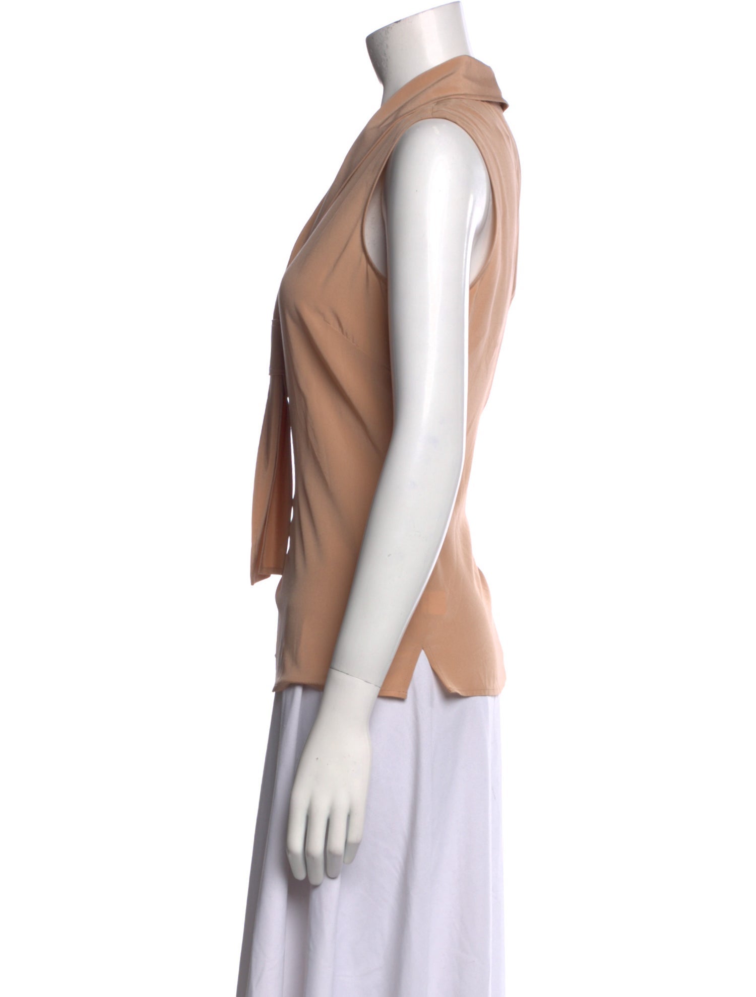 St. John Silk V-Neck Top