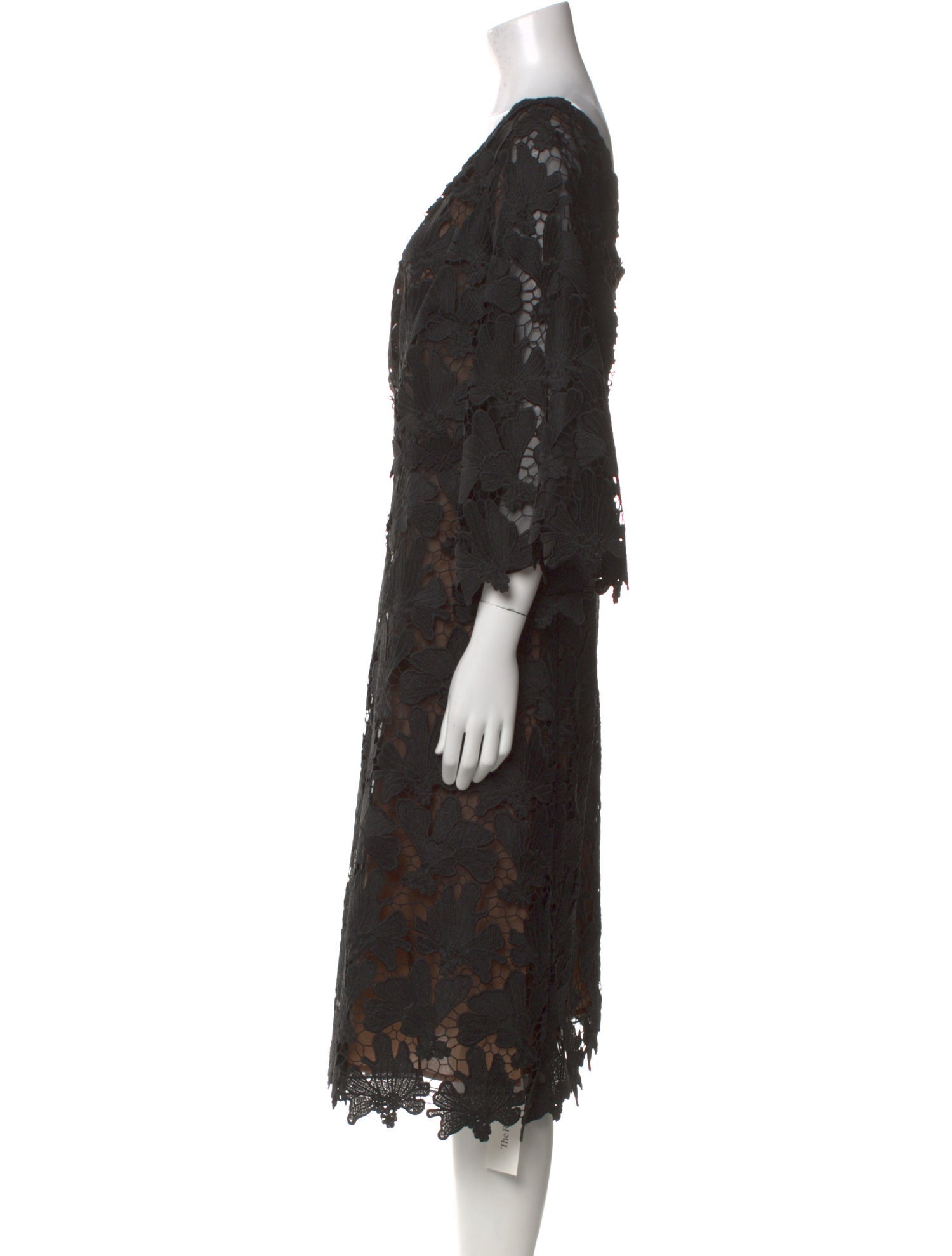 St. John Lace Pattern Knee-Length Dress