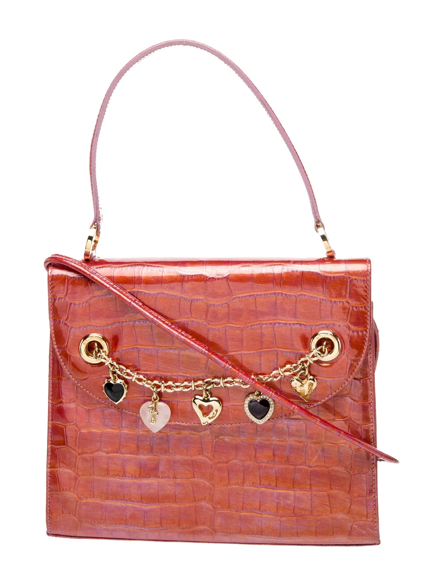 St. John Patent Leather Top Handle Bag