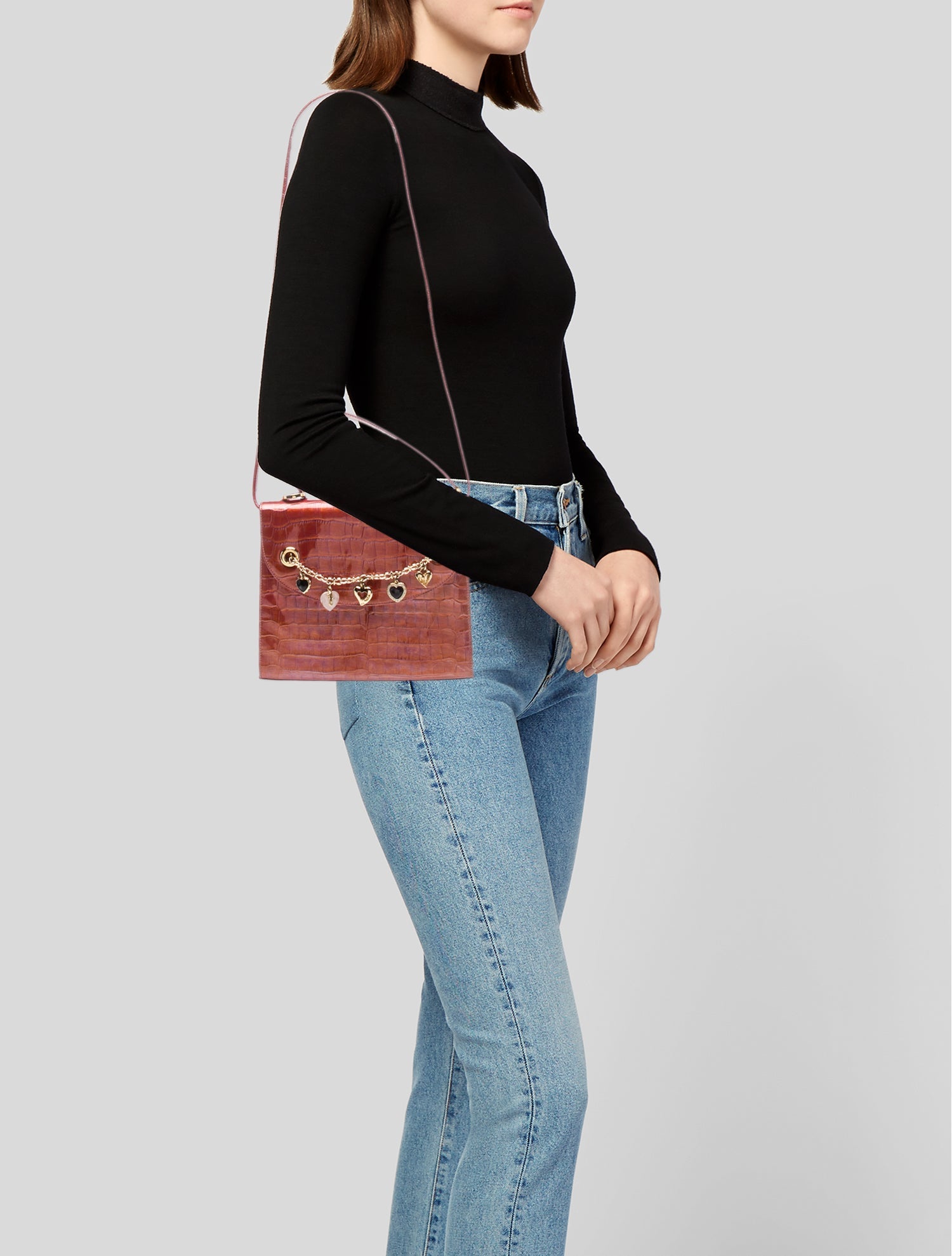 St. John Patent Leather Top Handle Bag