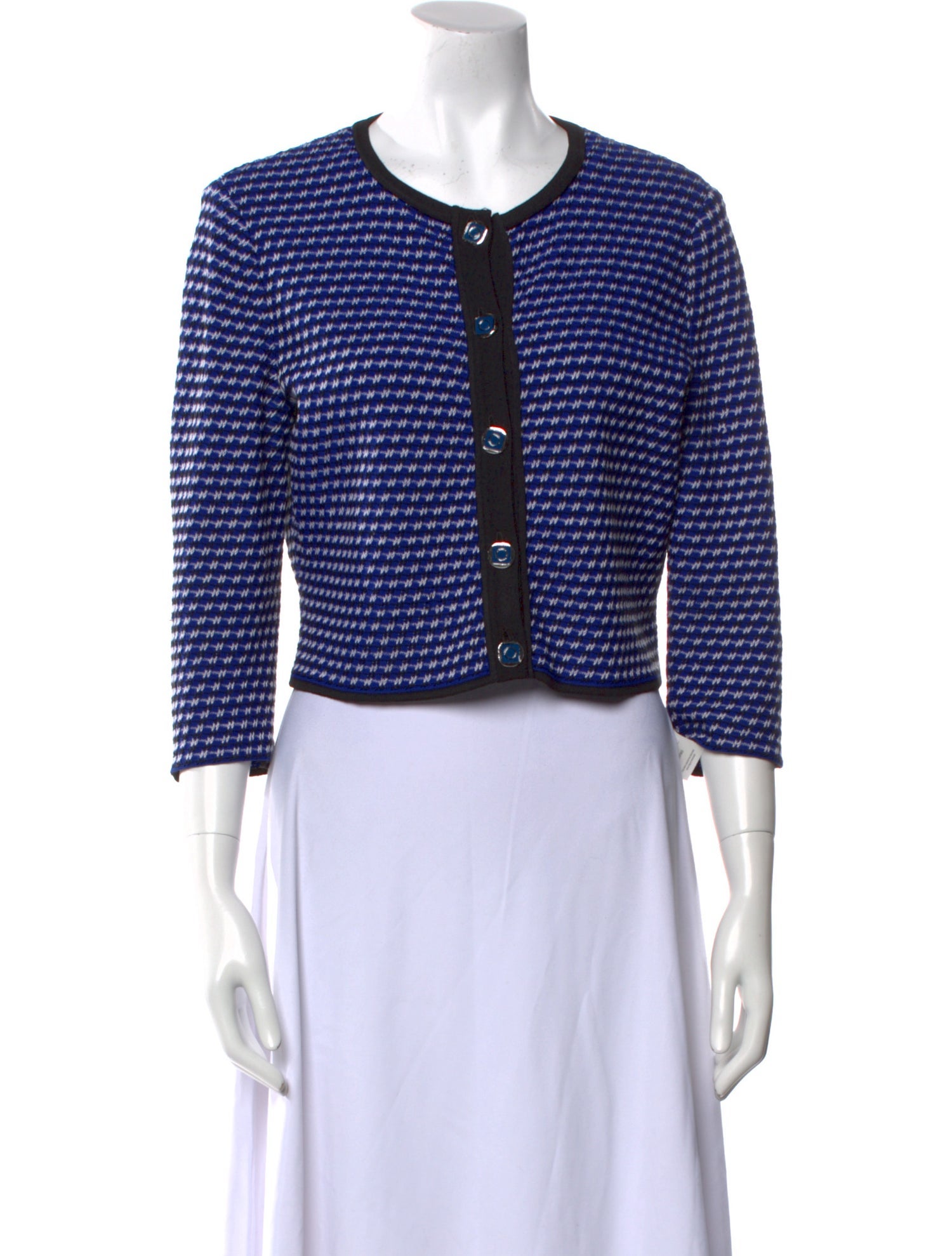 St. John Printed Crew Neck Sweater