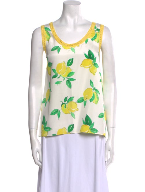 St. John Silk Printed Top