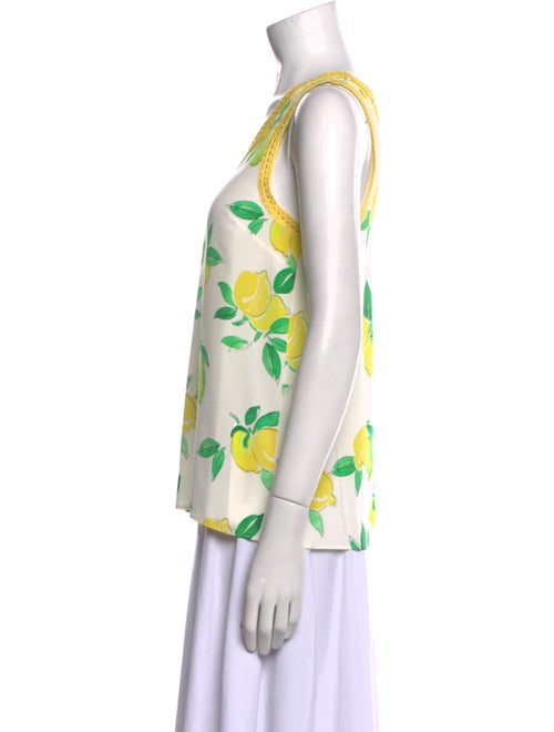 St. John Silk Printed Top