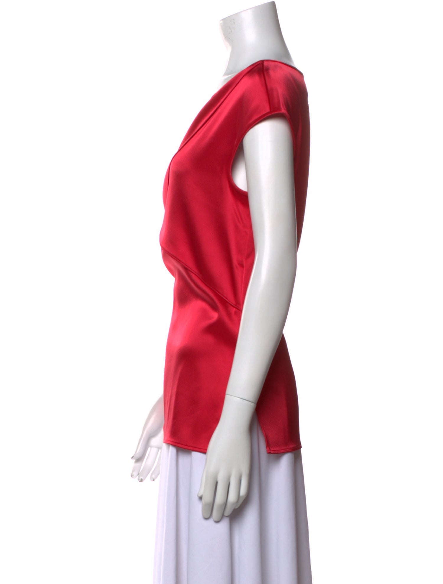 St. John Bateau Neckline Short Sleeve Blouse