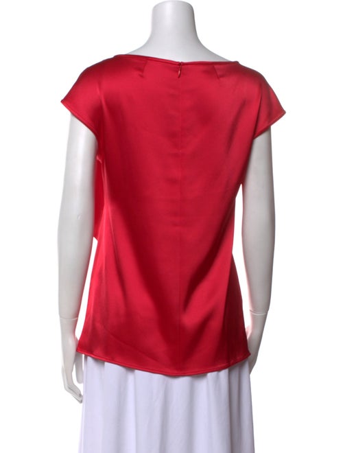 St. John Bateau Neckline Short Sleeve Blouse