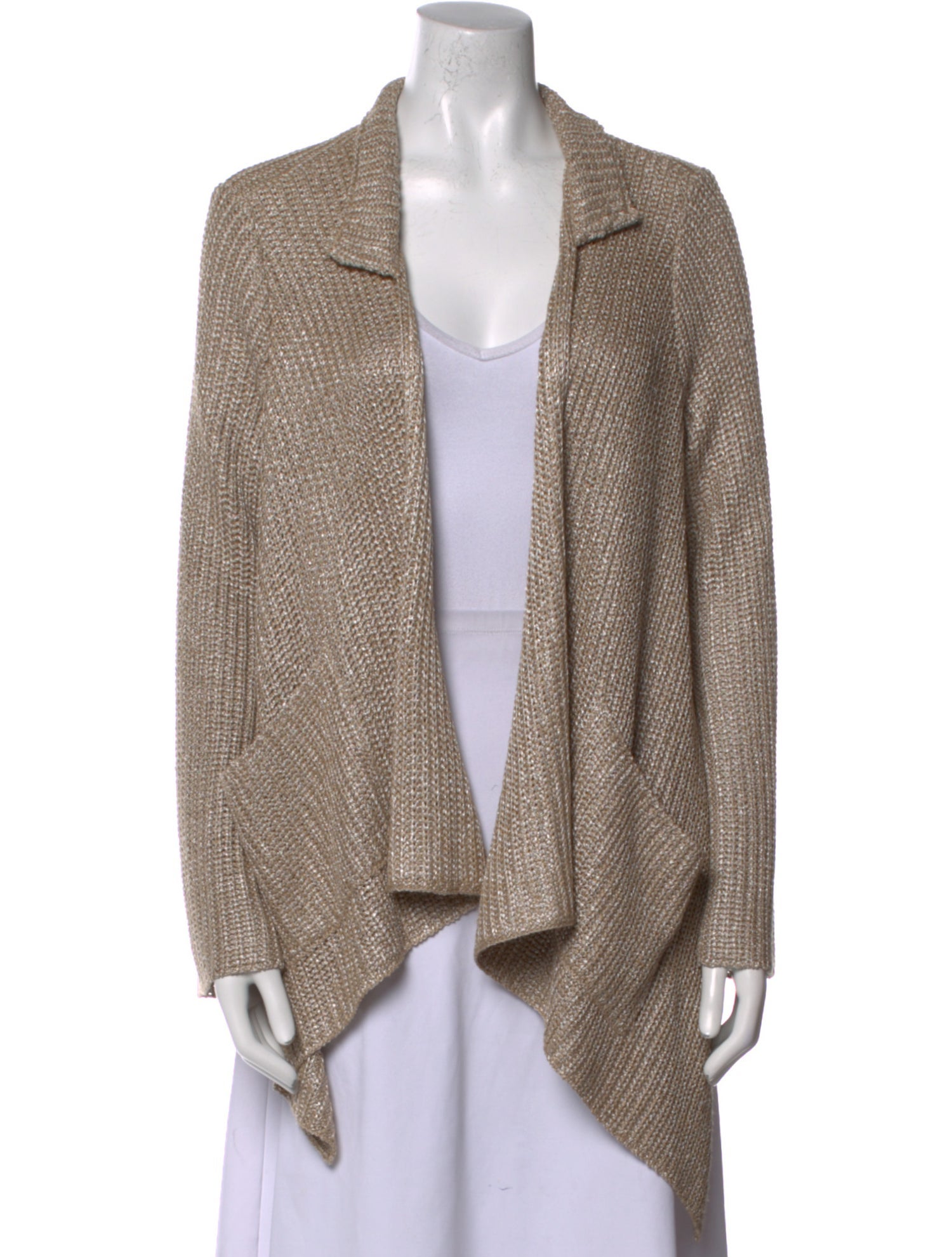 St. John Wool Open Front Sweater