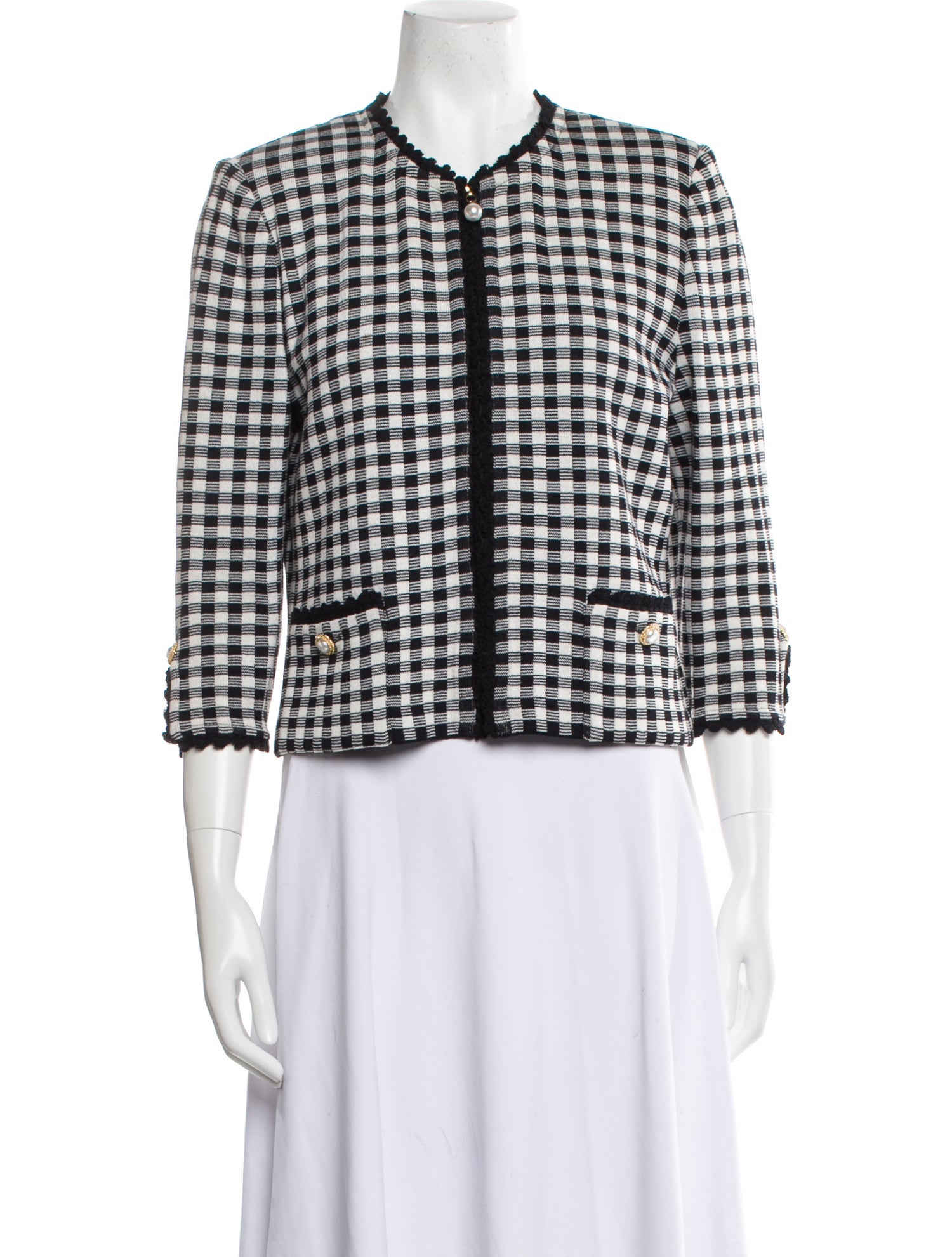 St. John Collection Plaid Print Jacket