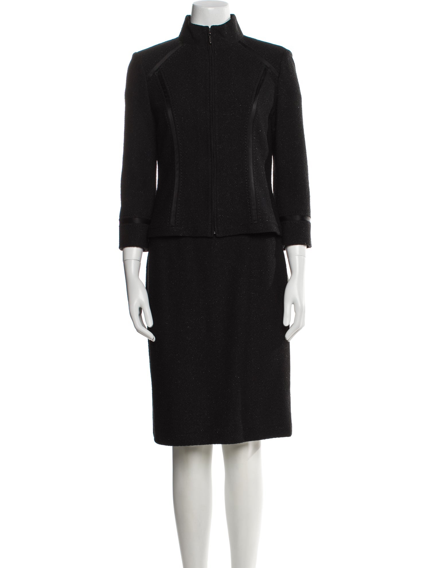 St. John Wool Crystal Embellishments Skirt Set