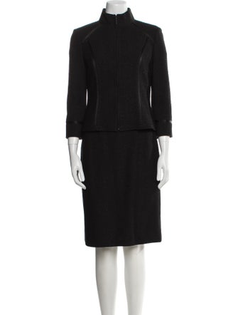 St. John Wool Crystal Embellishments Skirt Set