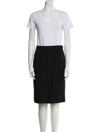 St. John Wool Crystal Embellishments Skirt Set