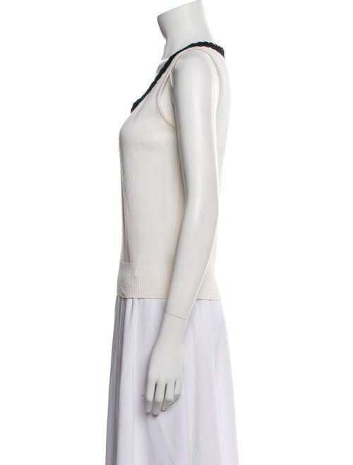 St. John Scoop Neck Sleeveless Top