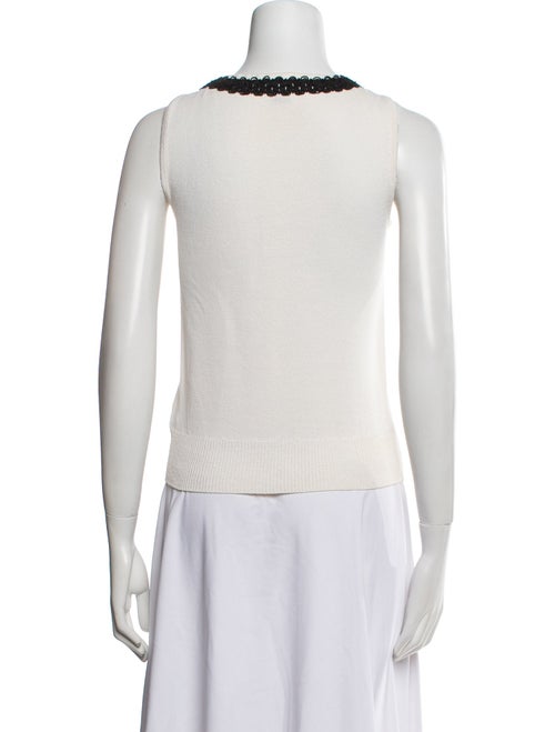 St. John Scoop Neck Sleeveless Top