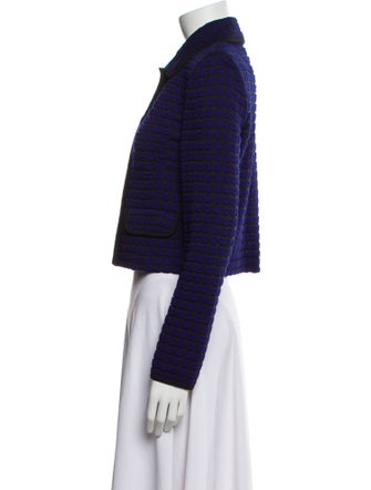 St. John Wool Plaid Print Evening Jacket