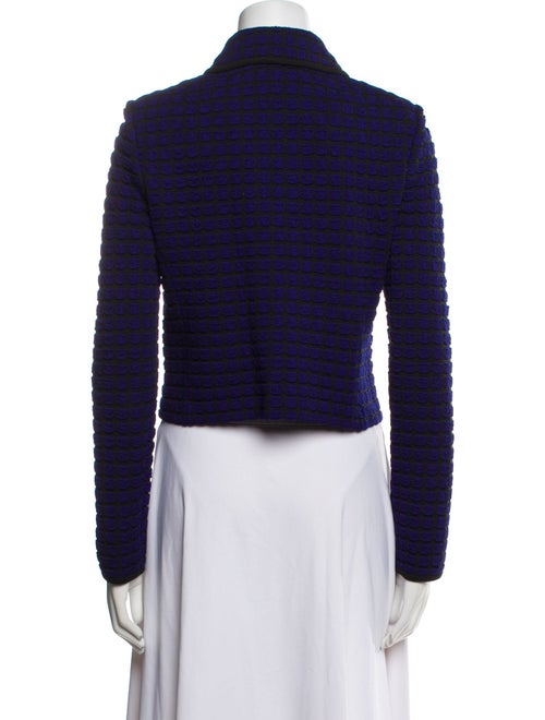 St. John Wool Plaid Print Evening Jacket