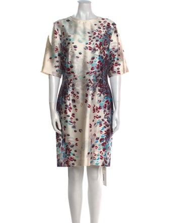 St. John Silk Knee-Length Dress