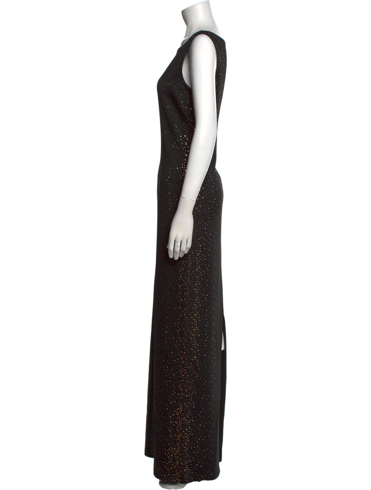 St. John Bateau Neckline Long Dress