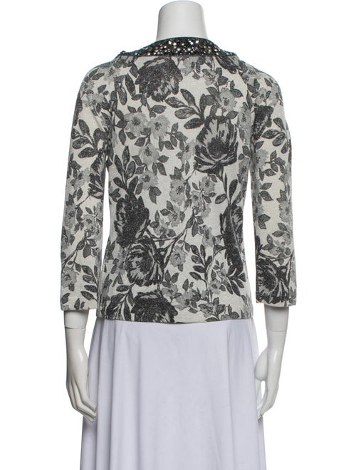 St. John Printed Crew Neck Sweater