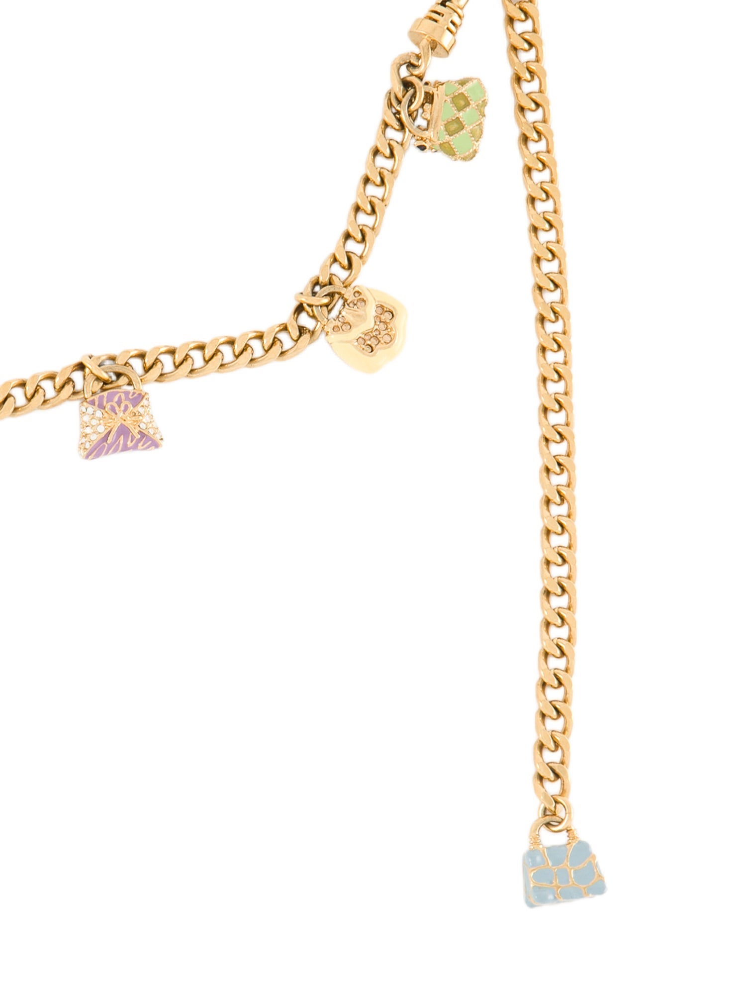 St. John Skinny Chain-Link Accents Waist Belt