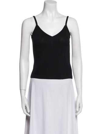 St. John V-Neck Sleeveless Top