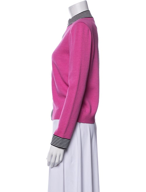 St. John Wool Colorblock Pattern Bomber Jacket