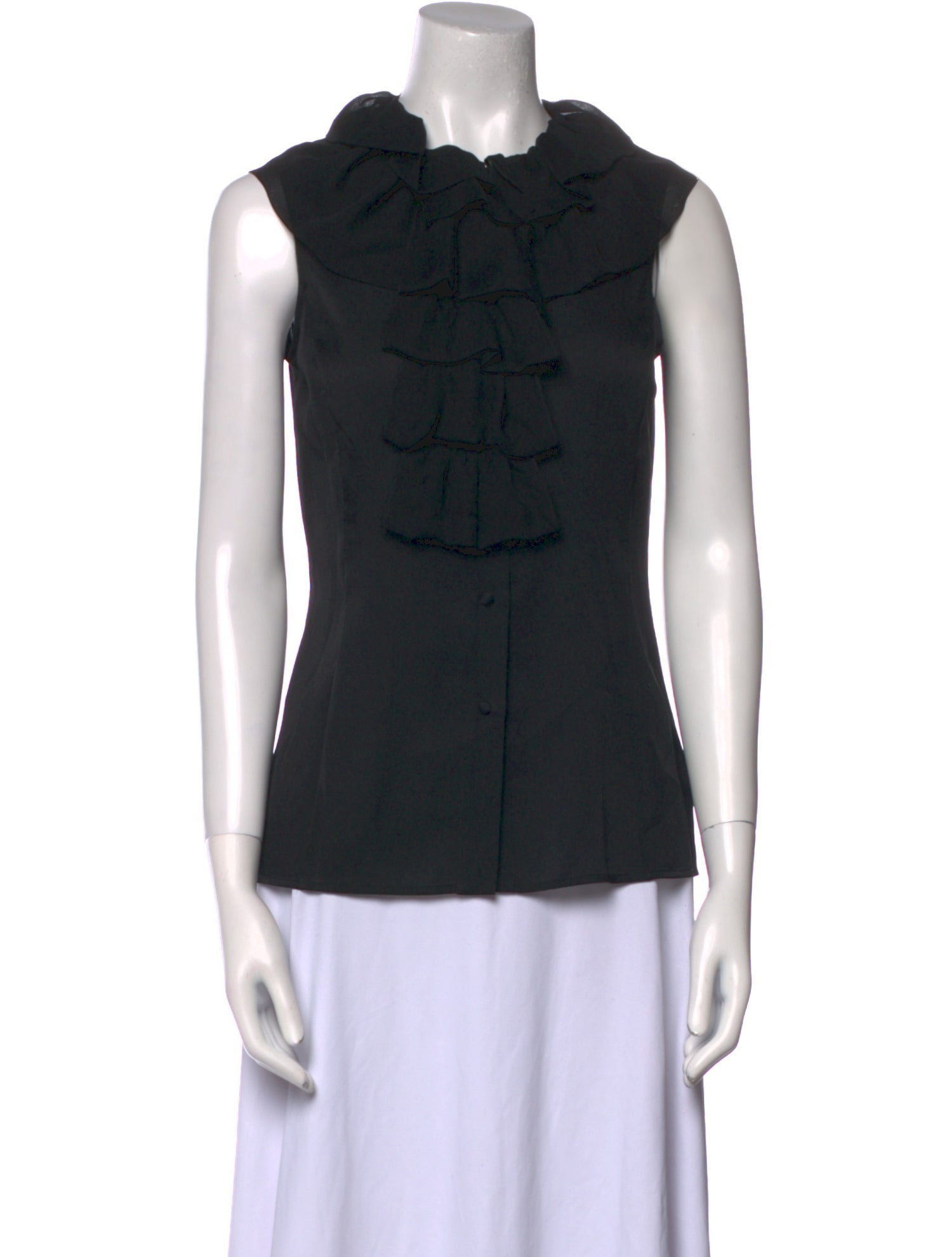 St. John Silk Crew Neck Top