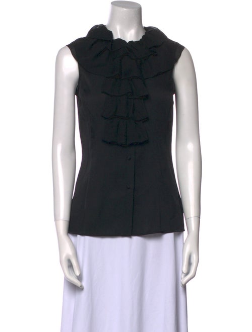 St. John Silk Crew Neck Top