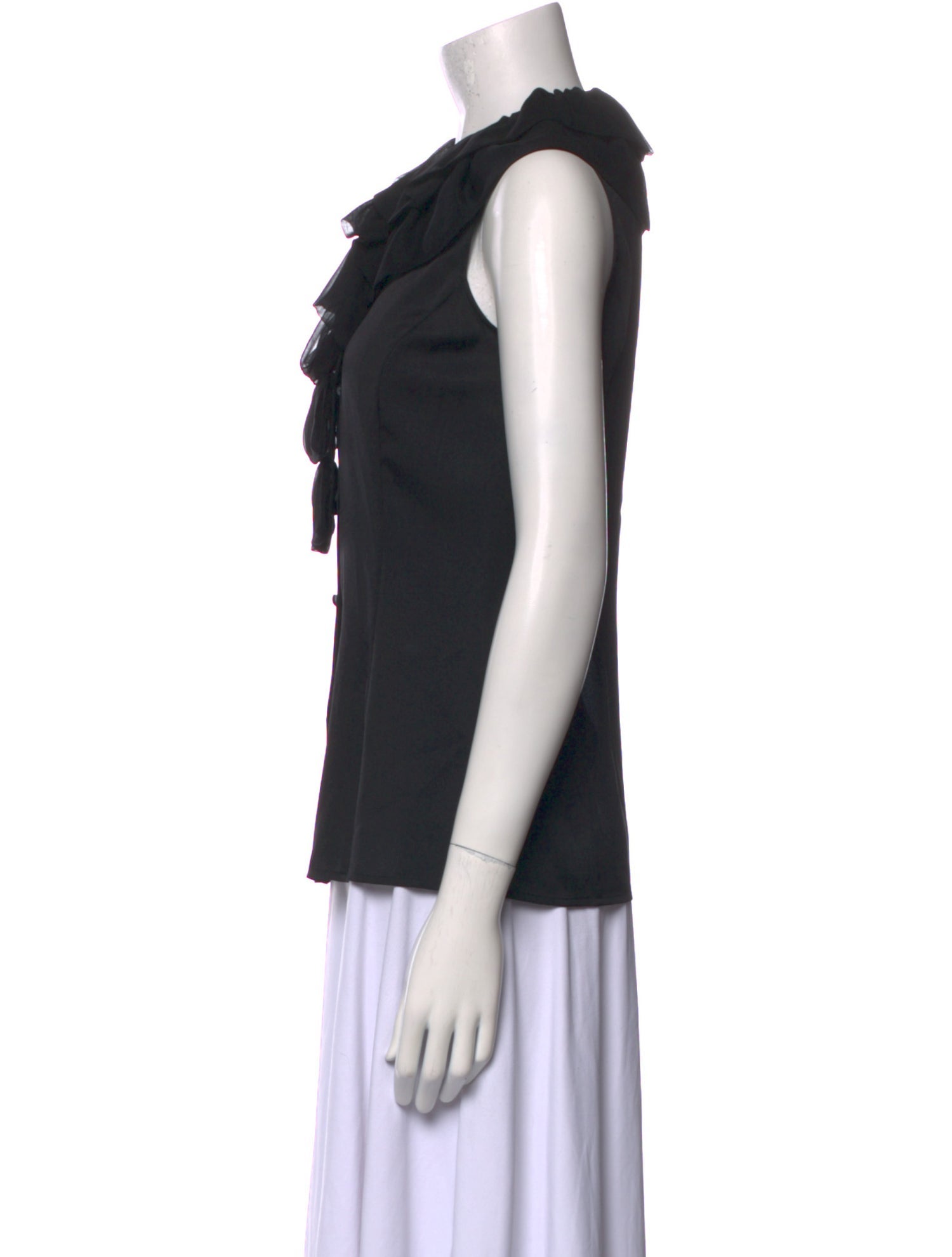 St. John Silk Crew Neck Top