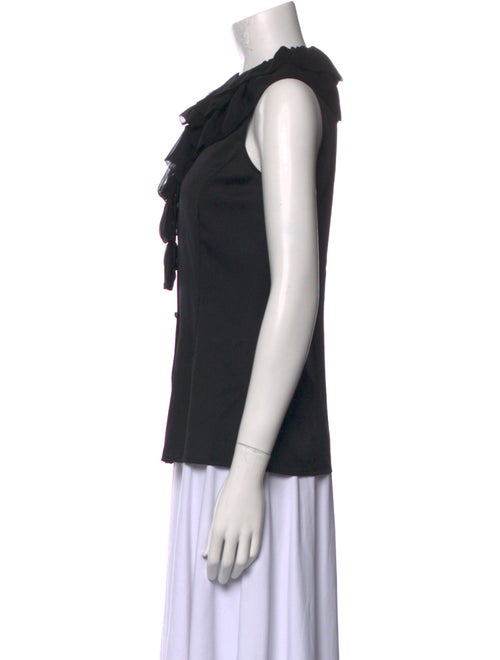 St. John Silk Crew Neck Top