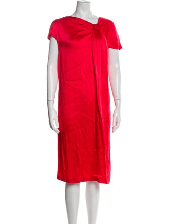 St. John Bateau Neckline Midi Length Dress